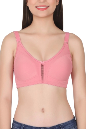 lacyluxe-women-wirefree-seamless-non-padded-full-coverage-bra-32c-peach-cotton-spandex