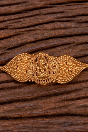 antique-plain-gold-hair-clip-with-gold-plating-gold