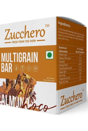 zucchero-multigrain-choco-almond-granola-bar-pack-of-10-whole-oats-hi-fiber-flat-tummies