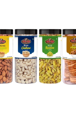 yum-yum-dry-fruits-combo-pack-1kg-almonds-250gcashew-250graisins-250g-anjeer-figs-250g-jar-each