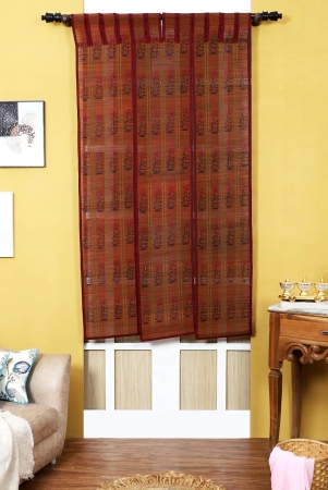 three-panel-bamboo-curtain-maroon-9-ft-length