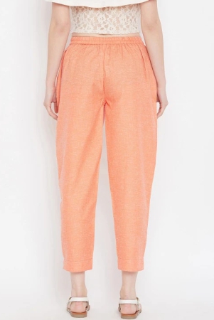 Women Coral Relaxed Pleated Peg Trousers