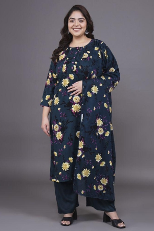 tissu-rayon-printed-kurti-with-palazzo-womens-stitched-salwar-suit-navy-pack-of-1-none