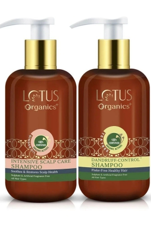 lotus-organics-dandruff-control-shampoo300ml-revitalising-hair-oil-100-mlcombo-pack-of-2