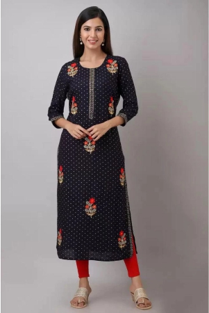 fabrr-rayon-printed-straight-womens-kurti-navy-blue-pack-of-1-none