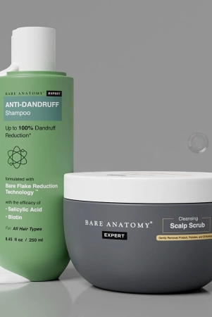 Scalp Exfoliating Scrub and Anti-Dandruff Shampoo