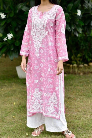 pure-mulmul-cotton-chikankari-pink-kurti