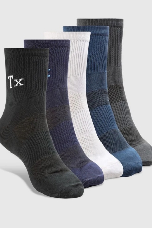 texlon-cotton-mens-self-design-multicolor-mid-length-socks-pack-of-5-multicolor