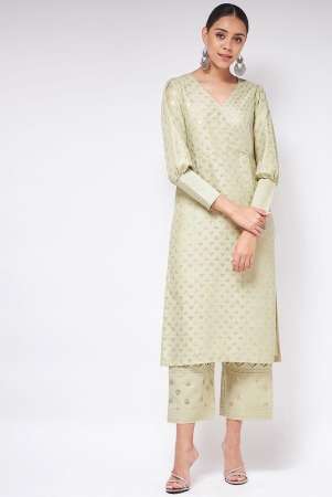 pannkh-green-polyester-womens-straight-kurti-pack-of-1-none