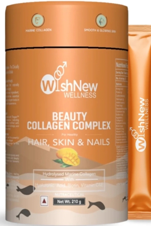 wishnew-wellness-beauty-collagen-complex-radiant-hair-skin-nails-21-sachets-with-collagen-hyaluronic-acid-biotin-vitamins-e-c-rosehip-curcumin-extracts-enhanced-absorption-formula