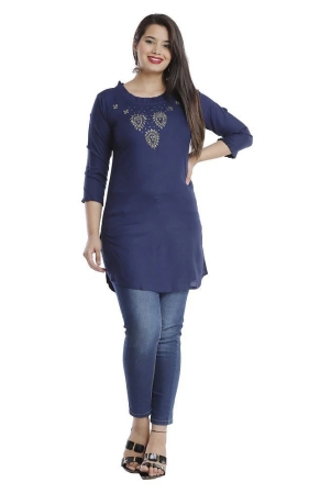 jc4u-navy-viscose-womens-straight-kurti-l