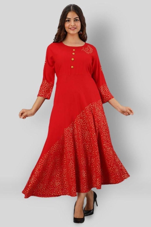 fabrr-red-rayon-womens-anarkali-kurti-pack-of-1-none