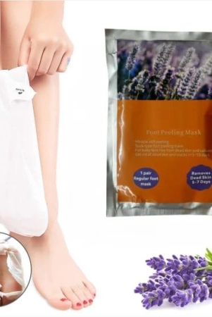 WUGO:: Deep Moisturising Foot Peeling Mask for Cracked Feet | Dead Skin Remover | Make Your Feet Baby Soft |Lavender | Exfoliate Foot Crack Socks|with Lavender Remove Dead Skin|Get Result Soft Feet in 5-7 Days (Medically Original Peeling Mask-1 Pair)