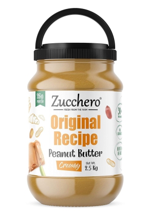 Zucchero Peanut Butter, Original Recipe, Creamy, 2.5 kg - Keto | Vegan | Protein: 26g 