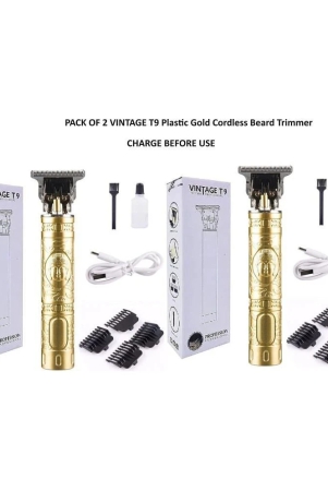 feihong-vintage-t9-plastic-gold-cordless-beard-trimmer-with-45-minutes-runtime