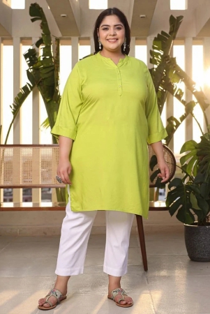 juniper-rayon-solid-straight-womens-kurti-green-pack-of-1-none