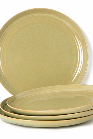 handcrafted-chip-resistance-porcelain-quarter-plates-side-snacks-pasta-plates-4-pieces-microwave-and-dishwasher-safe-small-plate-set-for-dining-and-gifting-set-of-4-olive-green