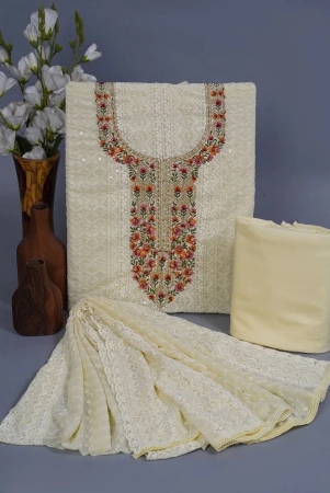 highlight-fashion-export-unstitched-cotton-blend-embroidered-dress-material-beige-pack-of-1-beige