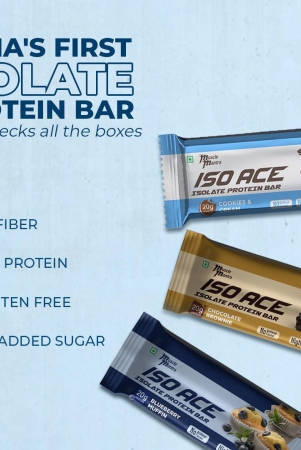 Muscle Mantra ISO ACE Isolate Protein Bar (Box of 6 bars)-Cookies & Cream