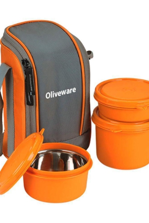 oliveware-boss-lunch-box-stainless-steel-range-3-air-tight-containers-with-bag