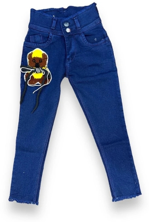 iconic-me-kids-girls-teddy-printed-dark-blue-denim-jeans-none