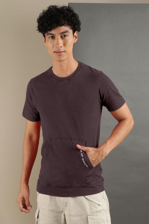 ftx-men-solid-round-neck-kangaroo-pocket-half-sleeve-tshirt