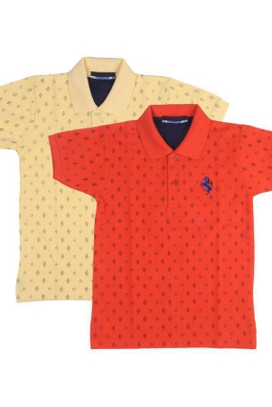 Neuvin Printed Cotton Polo T Shirts for Boys (Pack of 2) - None