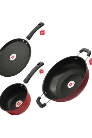 lazywindow-maroon-hard-anodised-non-stick-cookware-sets-set-of-1-