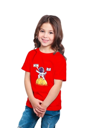 Astronaut Kid cotton t-shirts for girls-Black / 11-12 Year