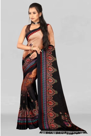 leelavati-brown-crepe-saree-with-blouse-piece-pack-of-1-brown