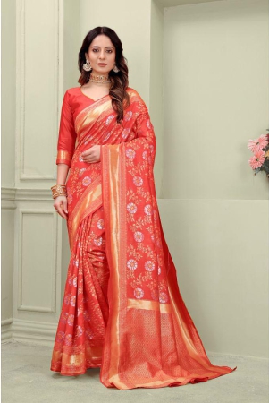 ofline-selection-red-silk-saree-with-blouse-piece-pack-of-1-red