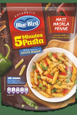 Blue Bird 5 Minutes Pasta Mast Masala Penne, 65 gm