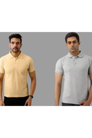 skyrise-grey-cotton-blend-slim-fit-mens-polo-t-shirt-pack-of-2-none