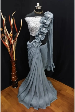 georgette-ready-to-wear-sarees-with-sequin-blouse-piece-grey