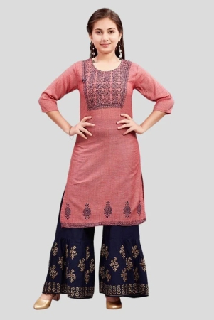 aarika-pink-cotton-girls-kurta-and-sharara-set-pack-of-1-none