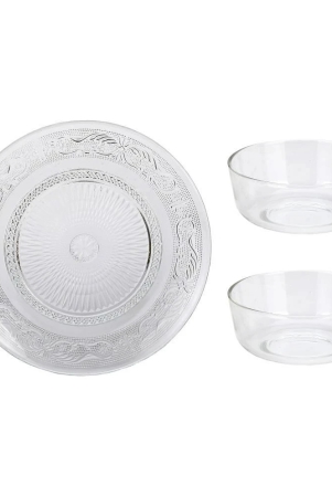 somil-combo-of-2-bowl-and-1-plate-transparent-glass-dinner-set-pack-of-3-transparent