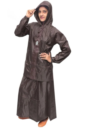 goodluck-waterproof-nylon-raincoat-set-brown-none