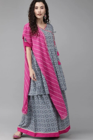 women-blue-white-printed-kurti-with-palazzos-dupatta