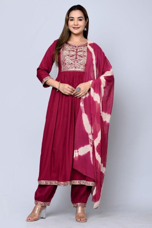 mauka-maroon-nayra-rayon-womens-stitched-salwar-suit-pack-of-1-none