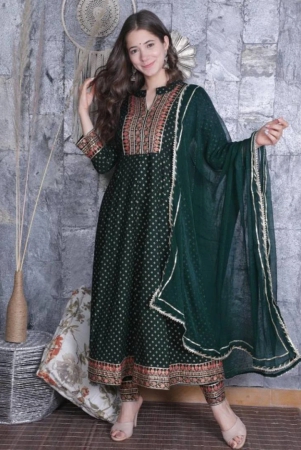 womens-rayon-kurti-with-bottom-set-2xl-green