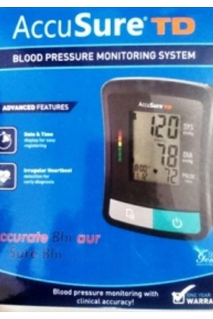 ACCUSURE BLOOD PRESSURE MONITOR TD SERIES UPPER ARM BLOOD PRESSURE