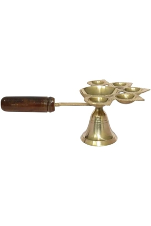 vrinda-metal-art-punch-aarti-deep-with-handle-deepak