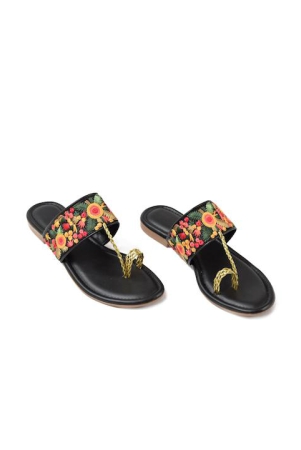 glitzygalz-women-black-flats-sandal