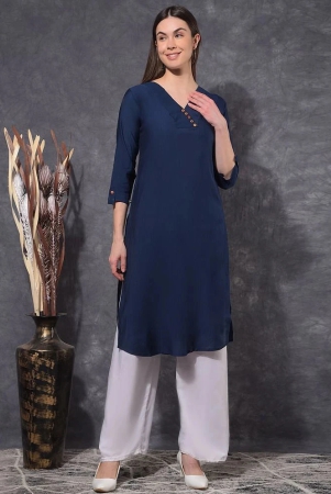 mamoose-rayon-self-design-straight-womens-kurti-blue-pack-of-1-none