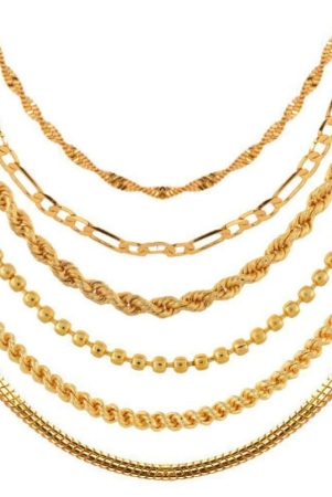 aanyacentric-gold-plated-chains-combo-pack-of-6-golden