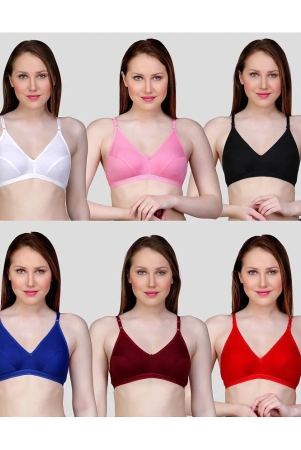 tcg-pack-of-6-cotton-blend-non-padded-womens-push-up-bra-multicolor-none