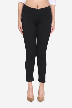 Women's Cotton Stretchable Jeggings - Black Black XXL