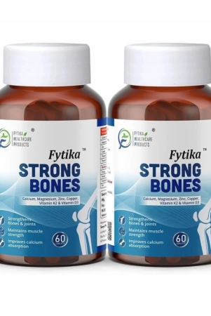 Fytika Strong bones Calcium and Vitamin D3- 2x60 Tabs (Pack of 2)