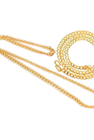 aanyacentric-combo-of-2-gold-plated-22inches-long-fashion-chain-none