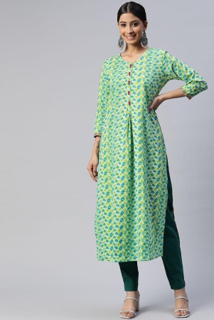 svarchi-green-cotton-womens-a-line-kurti-pack-of-1-none